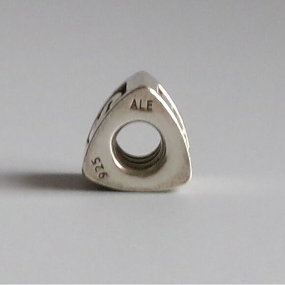 Pandora Authentic 925 Ale Sterling Silver Triangle with “S” Charm. - Picture 2 of 7